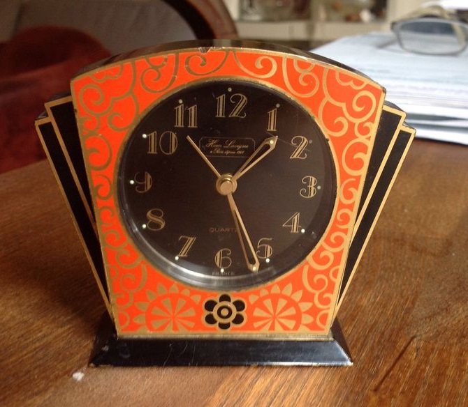 réveil art déco éventail